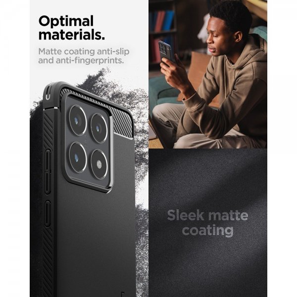 Spigen Xiaomi 14T Deksel Rugged Armor Matte Black