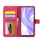 Lc.Imeeke Xiaomi Mi 11 Etui med Kortlomme Rød