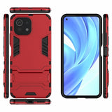 Xiaomi Mi 11 Lite Deksel Armor Stativfunksjon Rød