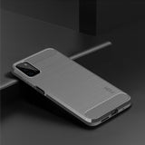 Mofi Xiaomi Poco M3 Deksel Børstet Karbonfibertekstur Grå