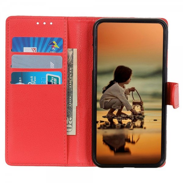 Xiaomi Redmi 12 Etui Litchi Rød