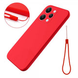 Xiaomi Redmi 12 Deksel med Stropp Silikon Rød