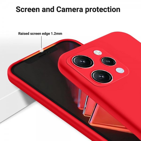 Xiaomi Redmi 12 Deksel med Stropp Silikon Rød