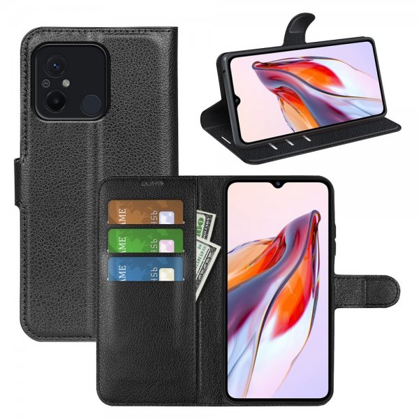 Xiaomi Redmi 12C Etui Litchi Svart