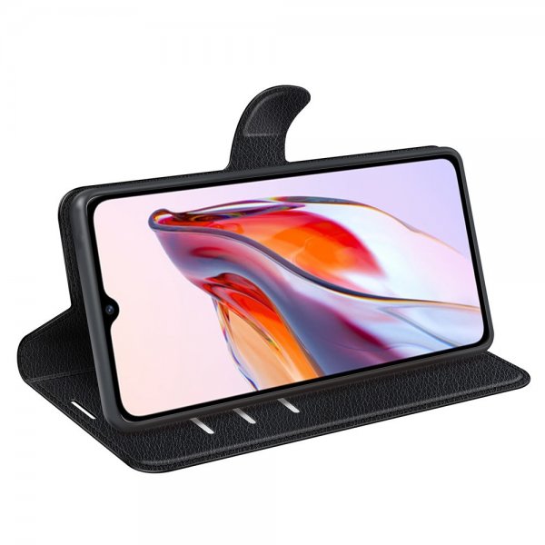 Xiaomi Redmi 12C Etui Litchi Svart
