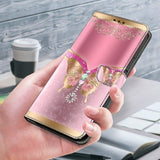 Xiaomi Redmi 12C Etui Motiv Sommerfugl Rosa Og Gull