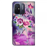 Xiaomi Redmi 12C Etui Motiv Sommerfugler Og Blomster