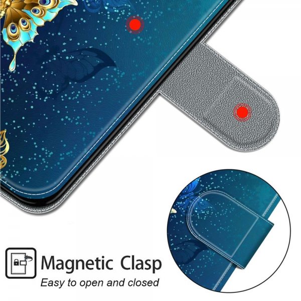 Xiaomi Redmi 12C Etui Motiv Glitter Sommerfugler
