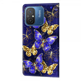 Xiaomi Redmi 12C Etui Motiv Gylden Sommerfugler
