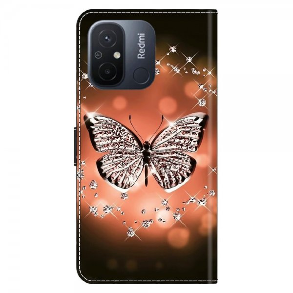 Xiaomi Redmi 12C Etui Motiv Krystall Sommerfugl