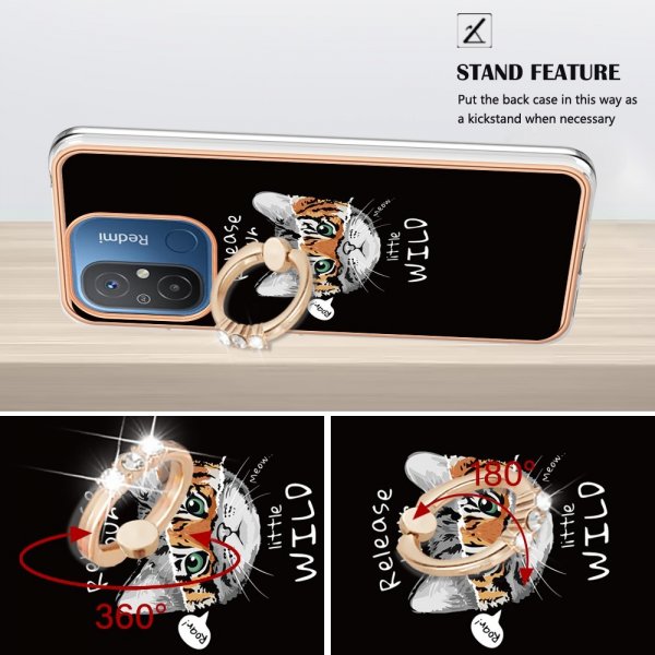 Xiaomi Redmi 12C Deksel Finger Ring Motiv Release Your Little Wild