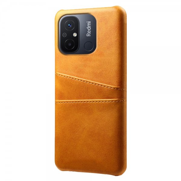 Xiaomi Redmi 12C Deksel med To Kortlommer Lysebrun