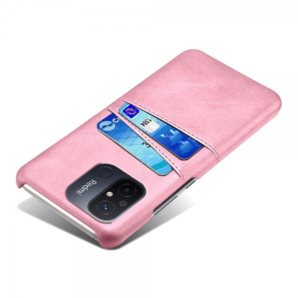 Xiaomi Redmi 12C Deksel med To Kortlommer Rosegull
