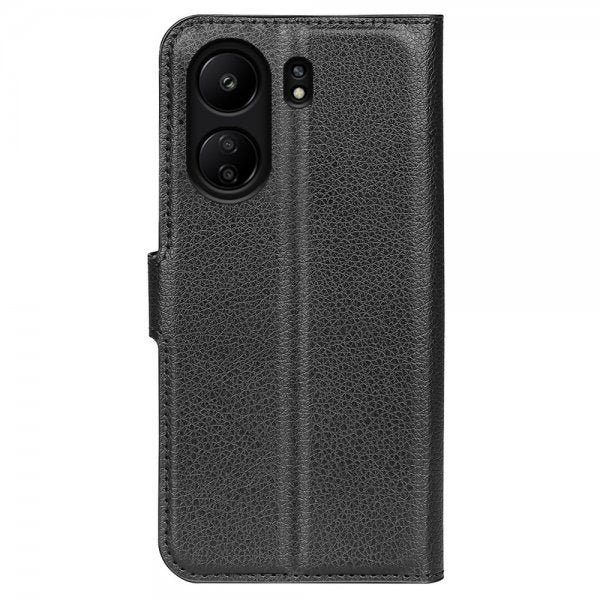 Xiaomi Redmi 13C Etui Litchi Svart