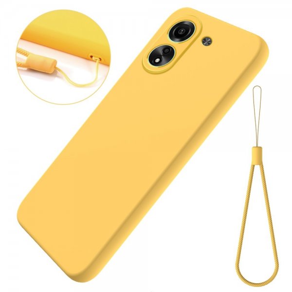 Xiaomi Redmi 13C Deksel med Stropp Silikon Gul