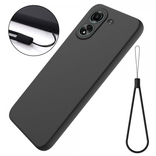 Xiaomi Redmi 13C Deksel med Stropp Silikon Svart