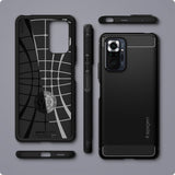 Spigen Xiaomi Redmi Note 10 Pro Deksel Rugged Armor Matte Black
