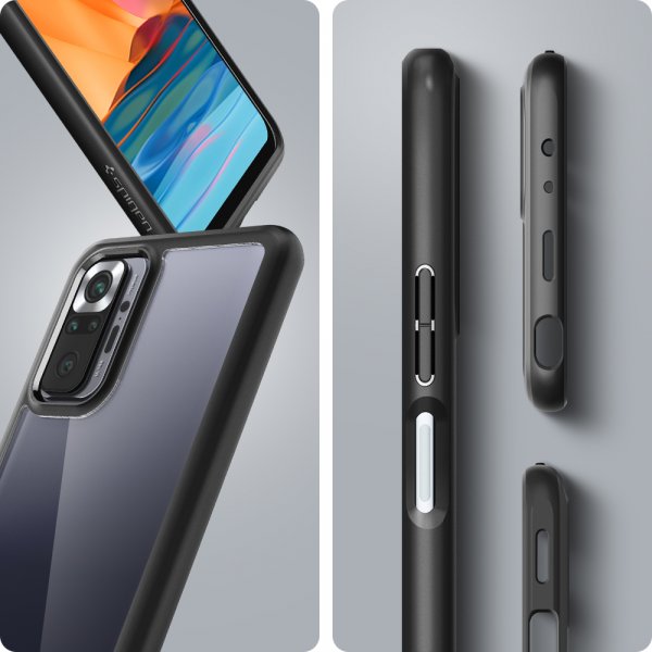 Spigen Xiaomi Redmi Note 10 Pro Deksel Ultra Hybrid Matte Black