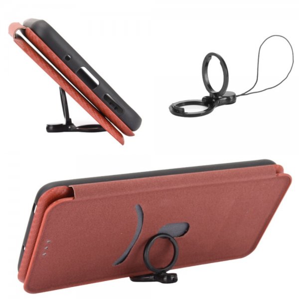 Xiaomi Redmi Note 13 4G Etui Karbonfibertekstur Brun