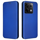 Xiaomi Redmi Note 13 5G Etui Karbonfibertekstur Blå