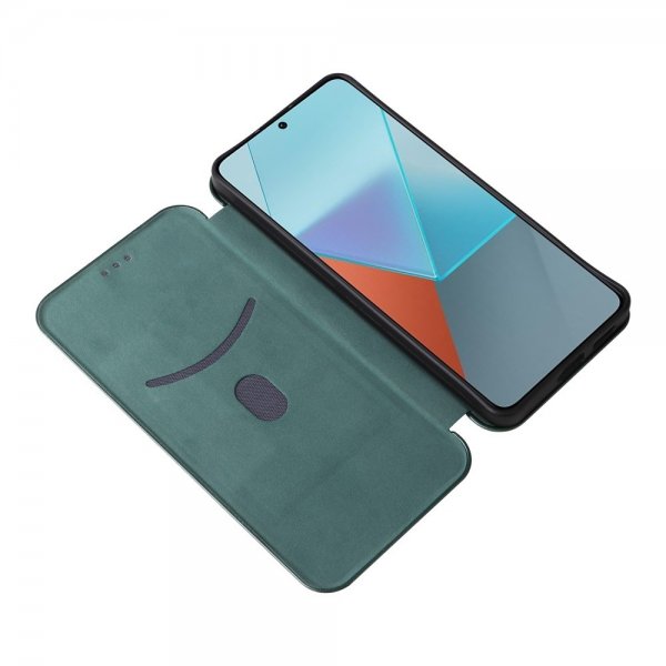 Xiaomi Redmi Note 13 5G Etui Karbonfibertekstur Grønn