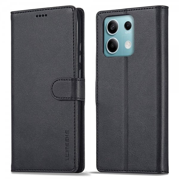 Lc.Imeeke Xiaomi Redmi Note 13 5G Etui med Kortlomme stativfunksjon Svart