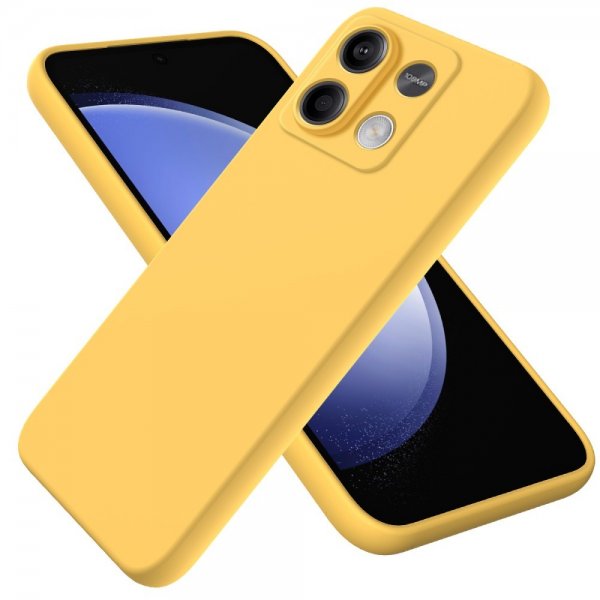 Xiaomi Redmi Note 13 5G Deksel med Stropp Silikon Gul