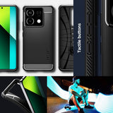 Spigen Xiaomi Redmi Note 13 Pro 5G Deksel Rugged Armor Matte Black