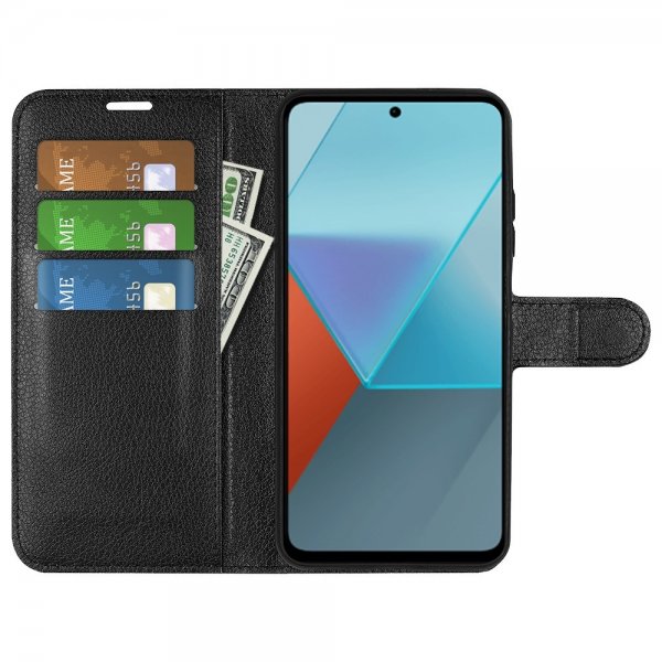Xiaomi Redmi Note 13 Pro 5G Etui Litchi Svart