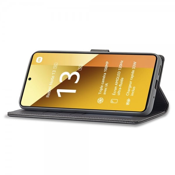 Lc.Imeeke Xiaomi Redmi Note 13 Pro 5G Etui med Kortlomme stativfunksjon Grå