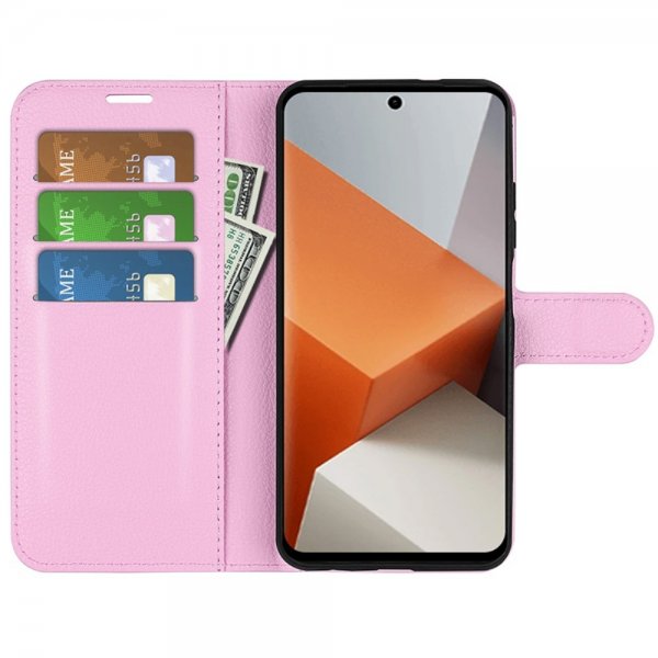 Xiaomi Redmi Note 13 Pro Plus 5G Etui Litchi Rosa
