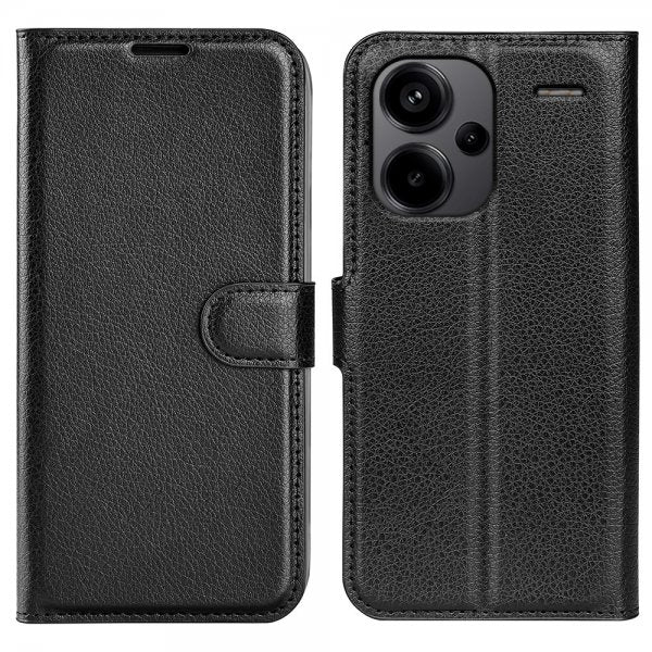 Xiaomi Redmi Note 13 Pro Plus 5G Etui Litchi Svart