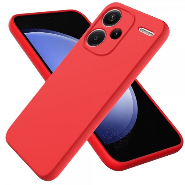 Xiaomi Redmi Note 13 Pro Plus 5G Deksel med Stropp Silikon Rød