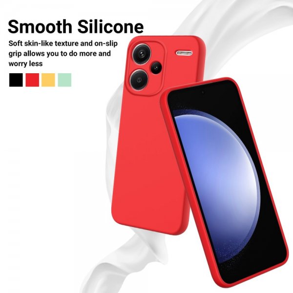 Xiaomi Redmi Note 13 Pro Plus 5G Deksel med Stropp Silikon Rød