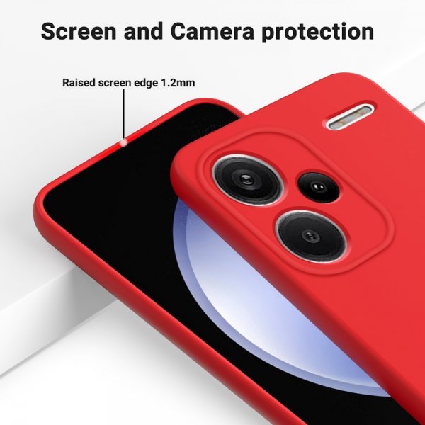 Xiaomi Redmi Note 13 Pro Plus 5G Deksel med Stropp Silikon Rød