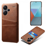 Xiaomi Redmi Note 13 Pro Plus 5G Deksel med To Kortlommer Mørkebrun