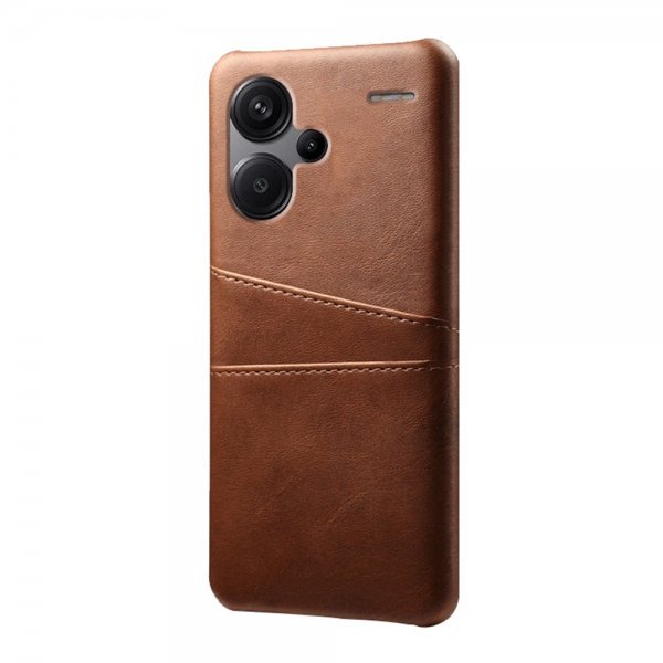 Xiaomi Redmi Note 13 Pro Plus 5G Deksel med To Kortlommer Mørkebrun