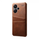 Xiaomi Redmi Note 13 Pro Plus 5G Deksel med To Kortlommer Mørkebrun