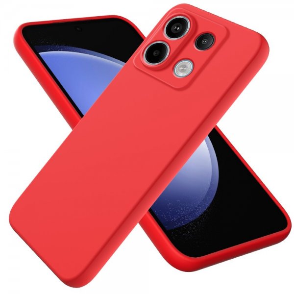 Xiaomi Redmi Note 13 Pro 5G Deksel med Stropp Silikon Rød