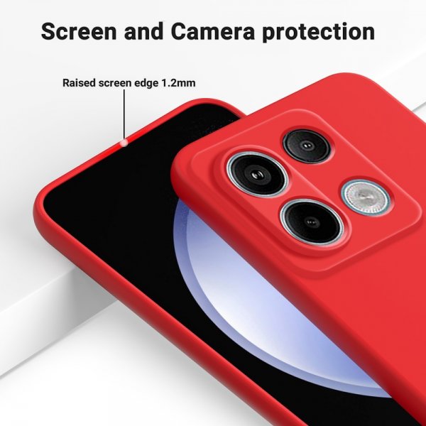 Xiaomi Redmi Note 13 Pro 5G Deksel med Stropp Silikon Rød