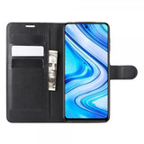 Xiaomi Redmi Note 9 Pro Etui Litchi Svart