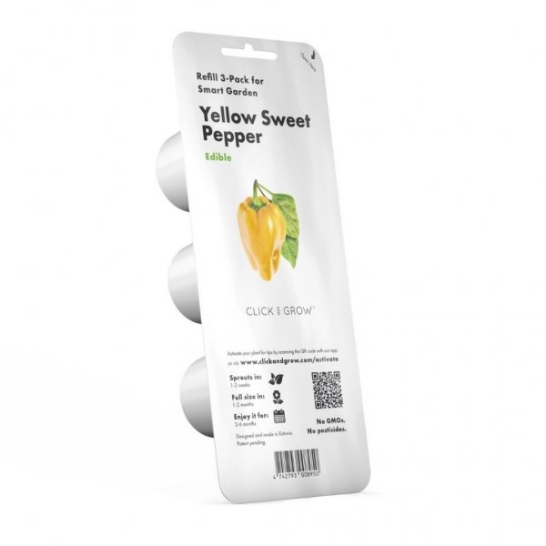 Click and Grow Smart Garden Refill 3-pakning - Gul paprika